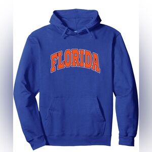 Florida Hoodie Blue Port & Company Size M College Sweatshirt